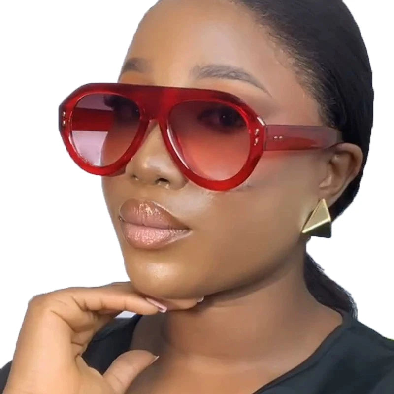 STORY JH-M366 Fashion Flat Top Oval Frame Shades Men Women Vintage Leopard Eyewear Custom Oversized Pilot Sunglasses