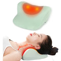 SAIEN U-Shape Heated Cervical Traction Pillow PU Foam Filling Removable Washable Cover Neck Pain Relief Portable Anti-Snore