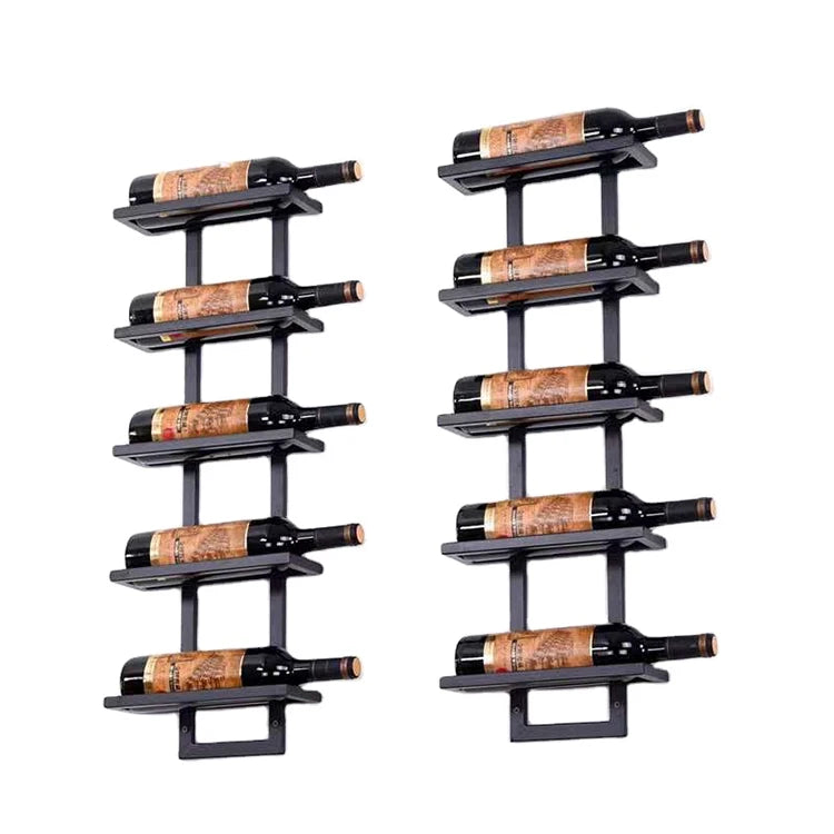 Wall Holder Mounting Iron Bottle Craft Vertical Metal Wine Rack