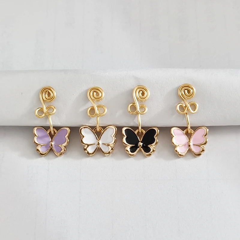 Wholesale New Stainless Steel Gold Plated Bohemian Style Dangly Non-Piercing Nose Ring & Cuff-Gift