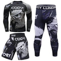 CODY LUNDIN MMA T Shirt+Pant Boxing Muay Thai Shorts Rashguard Kickboxing Sets Boxeo Gym Sport Jerseys Jiu Jitsu Bjj T-shirts