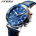 SINOBI New Fashion Luxury Wristwatches Custom Design Wrist Quartz Watches for Men S9866G