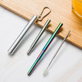 Camping Best Sellers Custom Colorful Stainless Steel Collapsible Drinking Straw MegaBDM