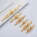 Premium K Gold Brass Handle Pulls Knobs Warm Gold Tone Hardware for Kitchen Bathroom Cabinets Wardrobe Decor Adjustable Drawer