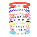 2023 Hot Sale Initial Letter Taylor Bracelets Singer Inspired Colorful Polymer Clay Friendship Bracelet for Swiftie Fans