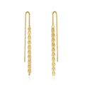 2024 Fashion Women 14K Gold Earrings Sterling Silver Wheat Dangle Drop Earrings Long Chain 925 Silver Earrings