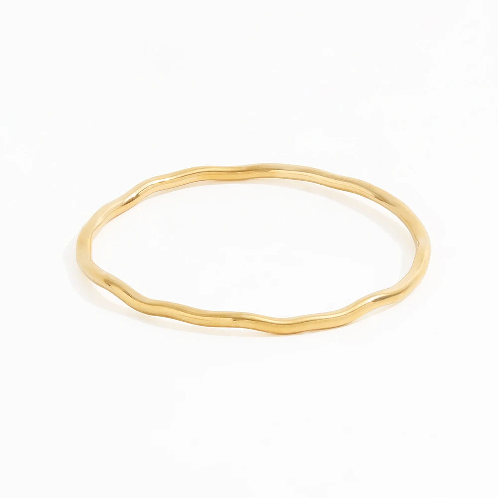 Joolim High Quality Stainless Steel Trendy Jewelry PVD Gold Plated Irregular Bracelet Chain Wholesale New Feature JEWELRY