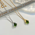 Jachon Customized Pistachio Couple Necklace for Women Delicate Simple Flower Heart Necklace Diamond butterfly Necklace