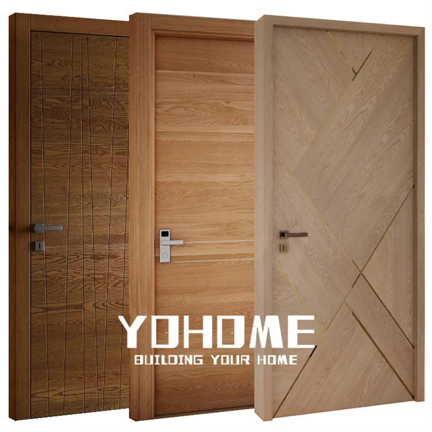 Foshan Interior Solid Wood Doors Interior Premium Doors Europe Standard Modern Interior Office Door