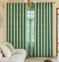New Designs Custom Sizes Green Window Curtain Elegant Floral Pattern Full Blackout Printed Curtains for Living Room & Hotel