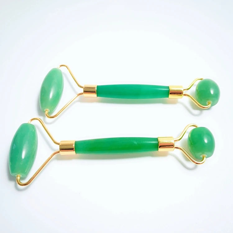 2026 Hot Sales Body Massage Tool Relief and Cellulite Reduction Natural Green Aventurine Facial Roller Wholesale Japan Skin Care
