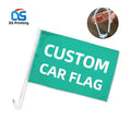 Custom Polyester National Window Flags Teardrop Car Flags Diplomatic Sports Flags Eritrea Italy Mexico Spain UK Turkey Hungary