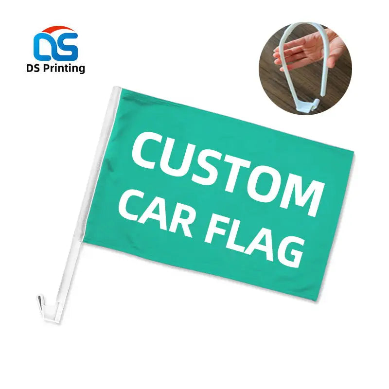 Custom Polyester National Window Flags Teardrop Car Flags Diplomatic Sports Flags Eritrea Italy Mexico Spain UK Turkey Hungary