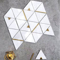 New Arrival Luxury Marble Stone Triangle Mosaic Tiles with Stainless Steel Metal Kitchen Backsplash