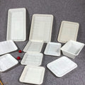 Biodegradable LFGB Certified Disposable Corn Starch Food Tray with Custom Logo for Home Hotel Restaurant Use