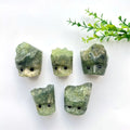 Wholesale Natural Crystals Quartz Hand Carved Healing Stones Prehnite Cartoon Character Hedgehog for Gift