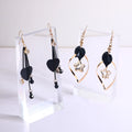 Wholesale Cheap Metal Earrings for Women Gold Plated Black Plated Fashion Dangle Earrings Girls
