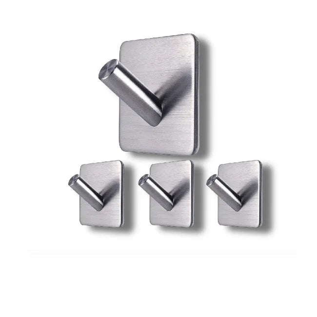 Premium Quality Stick Hooks Stainless Steel Peel Silver Shower Inside Clock Waterproof Kitchen Heavy Duty Hook Towel Hook