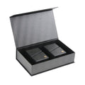 Customized Eco-Friendly Hard Board Book-shaped Box Gold Foil Stamping Matt Lamination Sponge Lining Magnetic Closure for Poker
