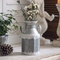 Custom Handmade Wedding Farmhouse Decor Tabletop Iron Galvanized Tin Milk Can Flower Vase Rustic Metal Flower Planter Pot