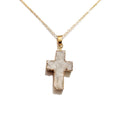 Christmas Jewelry Gift Gold-plated Necklace Natural Crystal Flower Bud Pendant Necklace