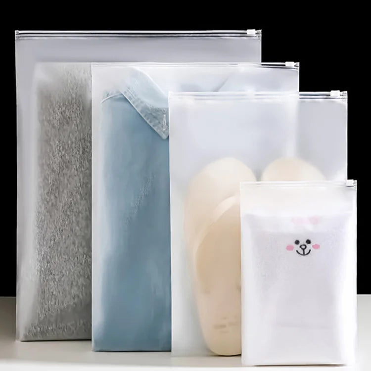 Zipper Clothes Packaging Frosted Plastic Ziplock Bag Pe Zip Lock Packaging Bag With Your Logo