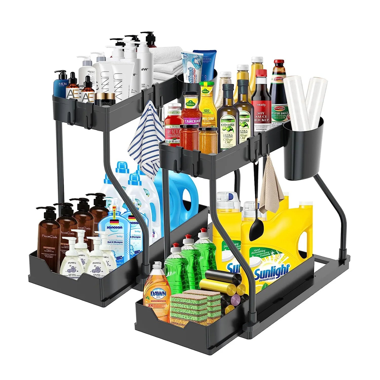 Adjustable Metal Organizer Shelving Unit for Pantry Storage Storage Shelves for Implements Storage Pans