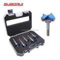 SUBORUI 5PCS TCT Hinge Boring 15-35mm Adjustable Woodworking Forstner Wood Drill Bit Set