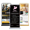 Metal Frame Stand Exhibition Display Banner Iron White Door Frame Type 80*180 Windprove Foldable Door Shape Banner Stand