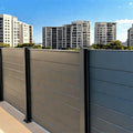 Customizable Size 6-Foot Height Black Aluminum Fence Panels Outdoor Home Garden Wall Privacy Slat Fence for Houses 3D Model