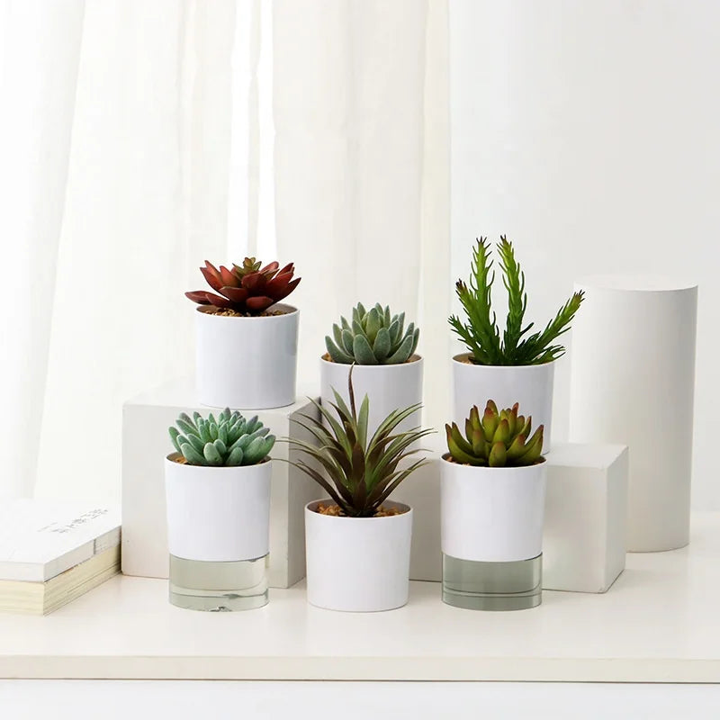 C290 Support Online  Shipping Various Artificial Green Plant Mini Succulent Pot for Garden