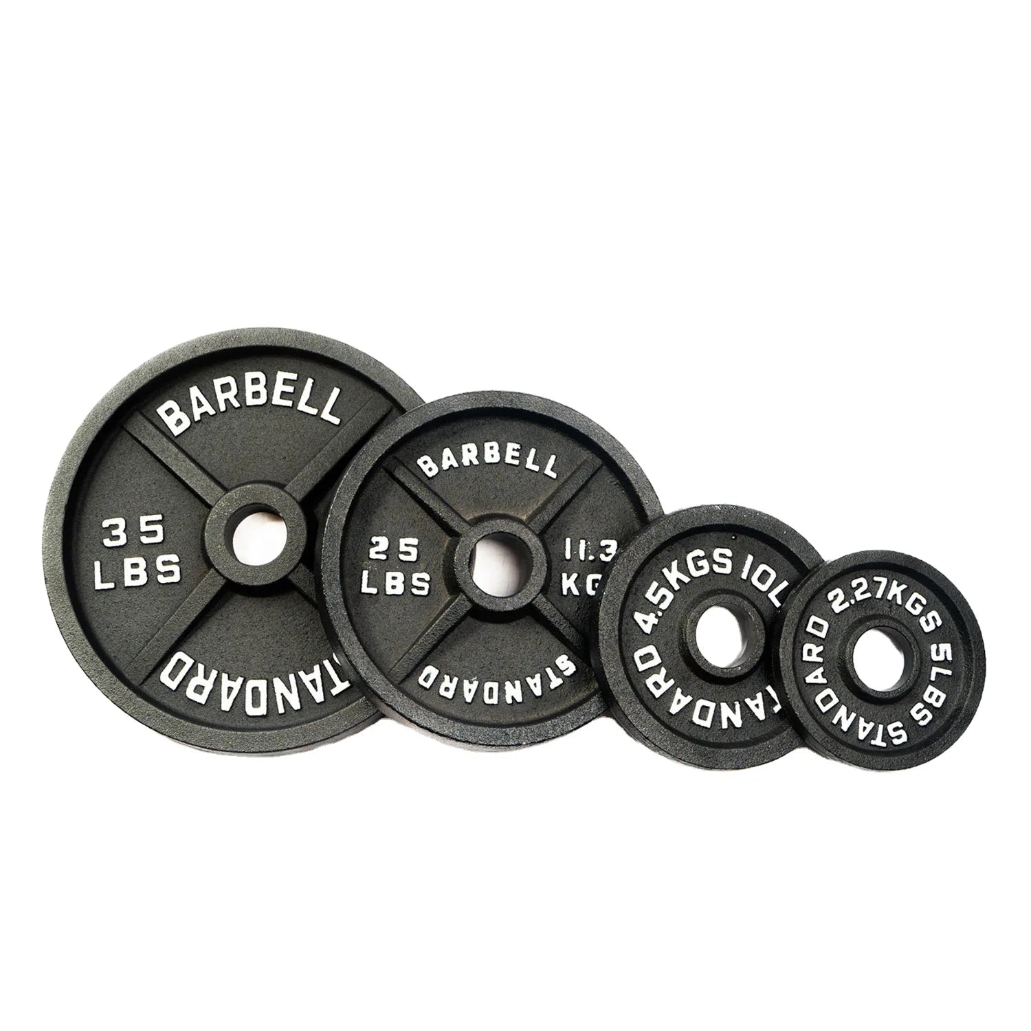 2-Inch Center Hole Cast Iron Bumper Plate Standard Barbell Weightlifting Disc Plate for Weight Training