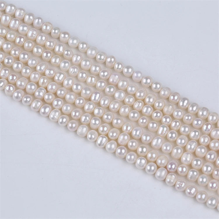 AA 6-7mm Freshwater White Potato Pearl Strands for Sale