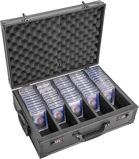 Customizable Graded Card Case Holder Trading Card Storage Box with Deck Organizer Compatible with Card Sleeves OEM Support