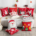 New Christmas Pillow Cover With Cartoon Print and Embroidered Santa Claus Pillow Cushion Case Festival Decoration Cushion Cover