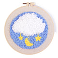 2026 Cross Stitch DIY Cotton Embroidery Set Customized Rocket Pattern Handmade Needle Punch Kit Cartoon Theme Home Decoration