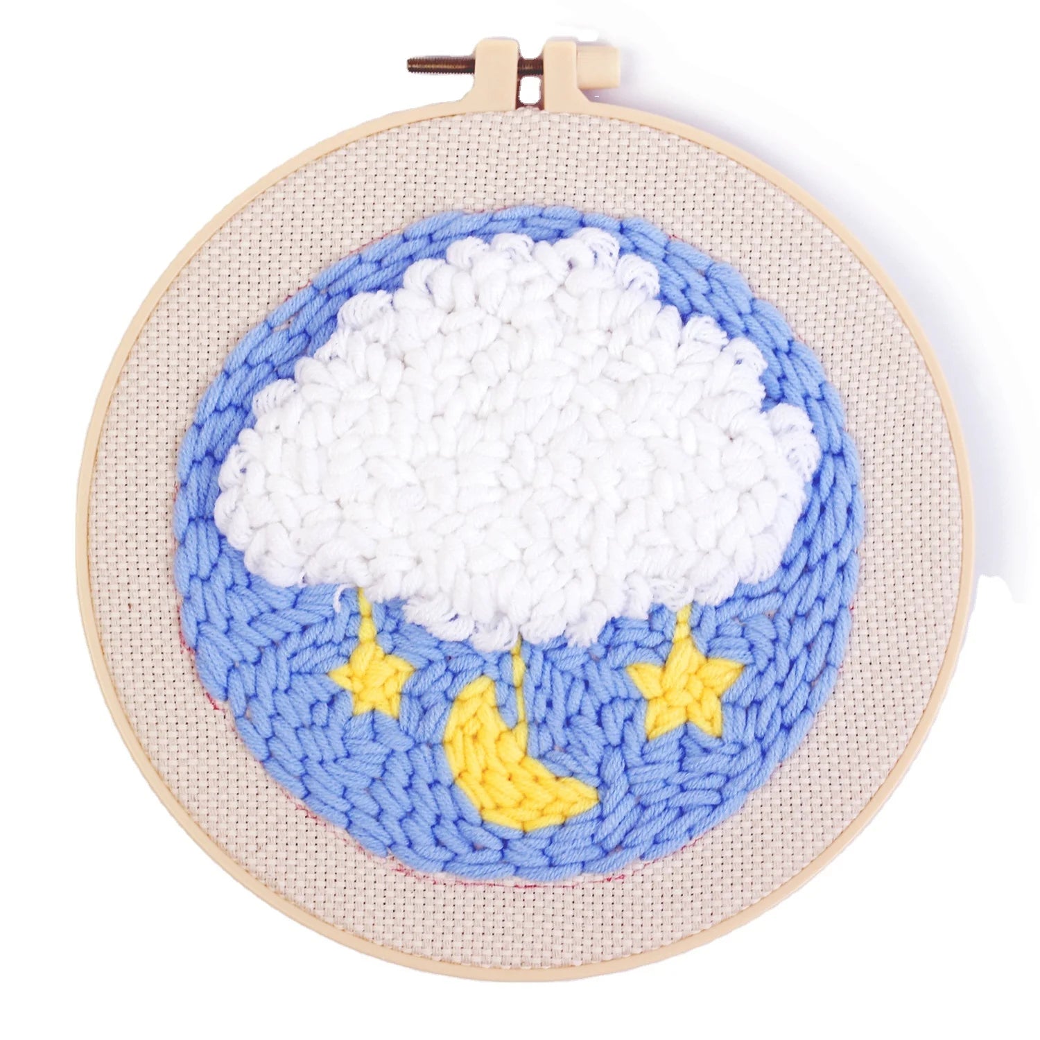 2026 Cross Stitch DIY Cotton Embroidery Set Customized Rocket Pattern Handmade Needle Punch Kit Cartoon Theme Home Decoration