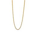 Fashion Simple Stainless Steel 18K Gold PVD Plated Jewelry 2mm 3mm Waterproof Long Twisted Rope Chain Necklace P243445