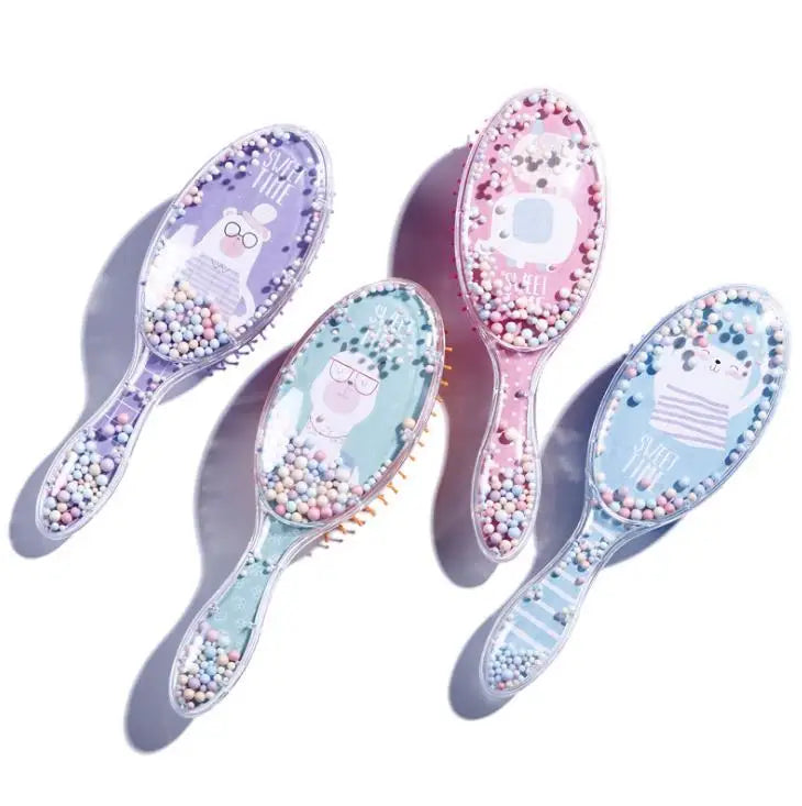 High Quality Custom Paddle Brushes Wholesale Cute Paddle Hair ABS Nylon Pin Brush Cartoons Detangling Hair Brush