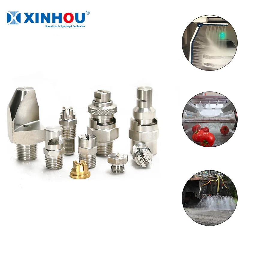 TPU 1/4" Teejet Stainless Steel Brass Washing Cleaning Flat Fan Water Spray Nozzle