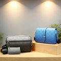 Gradient Embossed PU Leather Crossbody Bag Set Men Women With Mini Pouch Dual Tone Shoulder Bag Collection