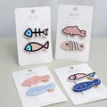 Girls' Cute Sweet Korean Style Side Bangs Hair Clips Fashionable Resin Hair Accessories for Children