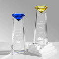 Hot Sale Diamond Top Trophy Personalized Crystal Glass K9 Diamond Awards for Medals Sports Champion