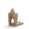Popular Hollow Wooden Candle Holder Ornaments Creative Christmas Glass Candle Cup Nordic Wooden Craft Candle Holder
