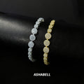 New Original Design S925 Sterling Silver Bracelet Simple Elegant Round Full Diamond Vintage Women's Bracelet