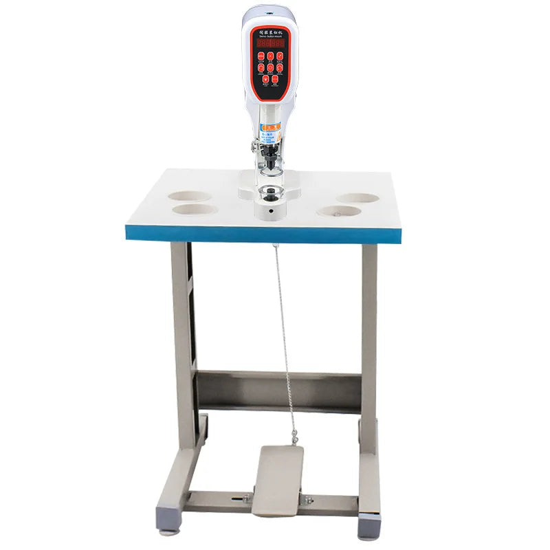 Semi-Auto Computer Servo Integrated Buckle Riveting Machine Single Needle Lock Stitch with Hole Punch for Leather
