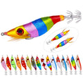Wholesale SJ011 10cm 12.6g 3.5# Luminous Big Eye Shrimp Baits Squid Jig Octopus Fishing Lures
