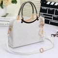 2025 Luxury High-End Women's Red Wedding Crossbody Bag PU Lining European American Tote with Chains Decoration Zipper Closure