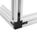Wholesale Black Anodized Aluminum 3-Way Hidden Angle Bracket Construction Corner Brackets Extrusion Frame Connector