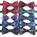 New Red Dress Bow Tie Accessories Flower Floral Bow Ties Knot for Men Polyester Pre-tie Bowties Men
